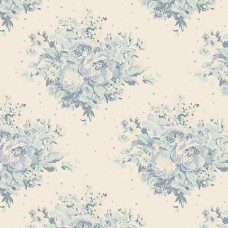 Ткань в рулоне  Floral Blue White