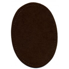 Заплатки термоклеевые искусственная замша HKM, цвет темно-коричневый, 2 шт