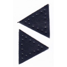 Заплатка Треугольник искусственная кожа с перфорацией, цвет серый