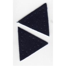 Заплатка Треугольник искусственная кожа с перфорацией, цвет синий